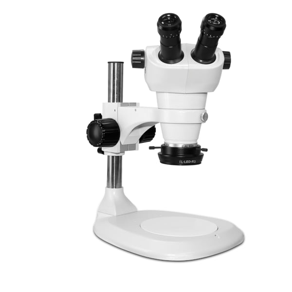NZ Stereo Zoom Binocular With LED Light With Polarizer On Lab Stand